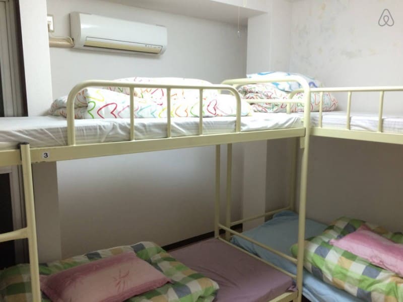 大阪市内!奈良、京都、神戸までのアクセス良好!2部屋6人のドミトリー!