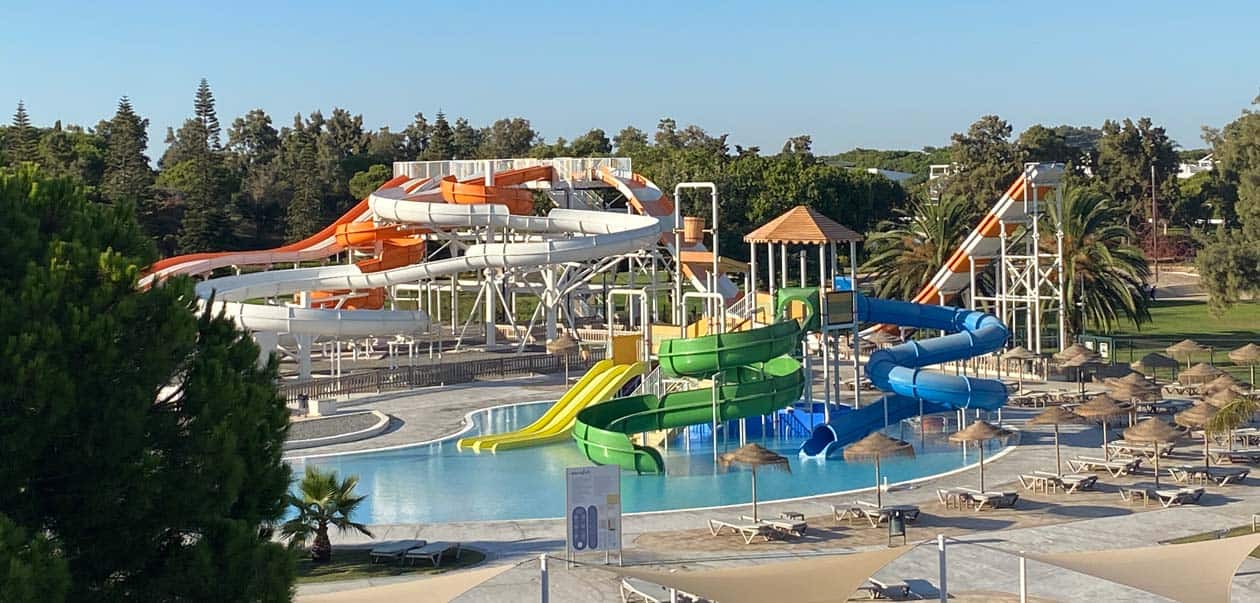 Aqua fun Costa Ballena Waterpark in Rota, Spain.