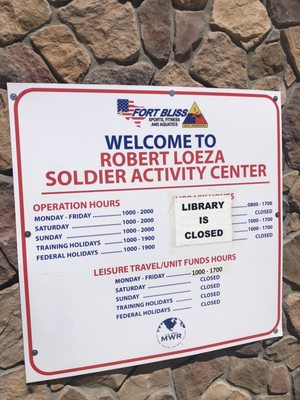 Fort Bliss Soldier Activity Center Library