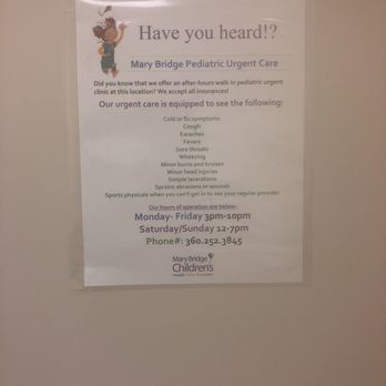 Mary Bridge Pediatric Urgent Care - Olympia