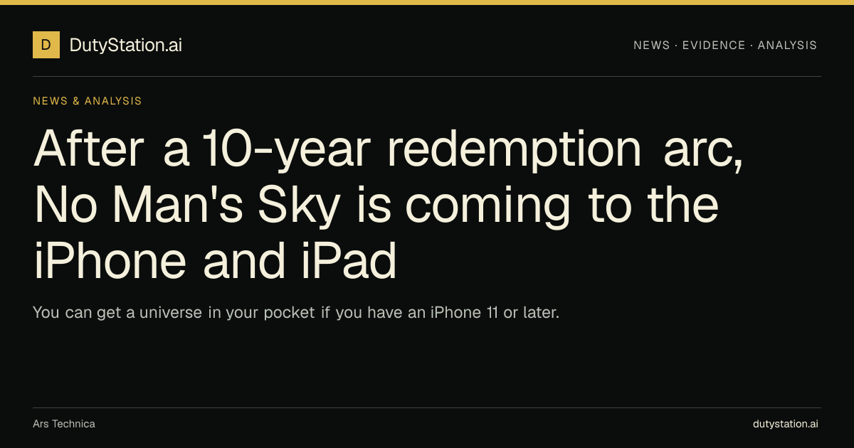 After a 10-year redemption arc, No Man's Sky is coming to the iPhone ...