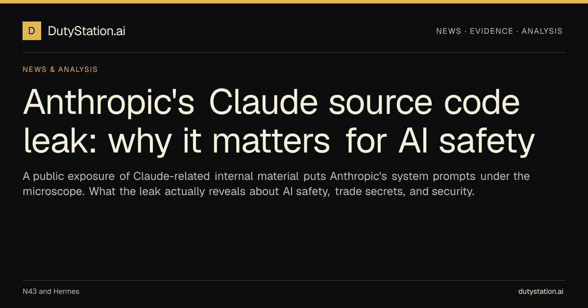 Anthropic's Claude source code leak: why it matters for AI safety ...