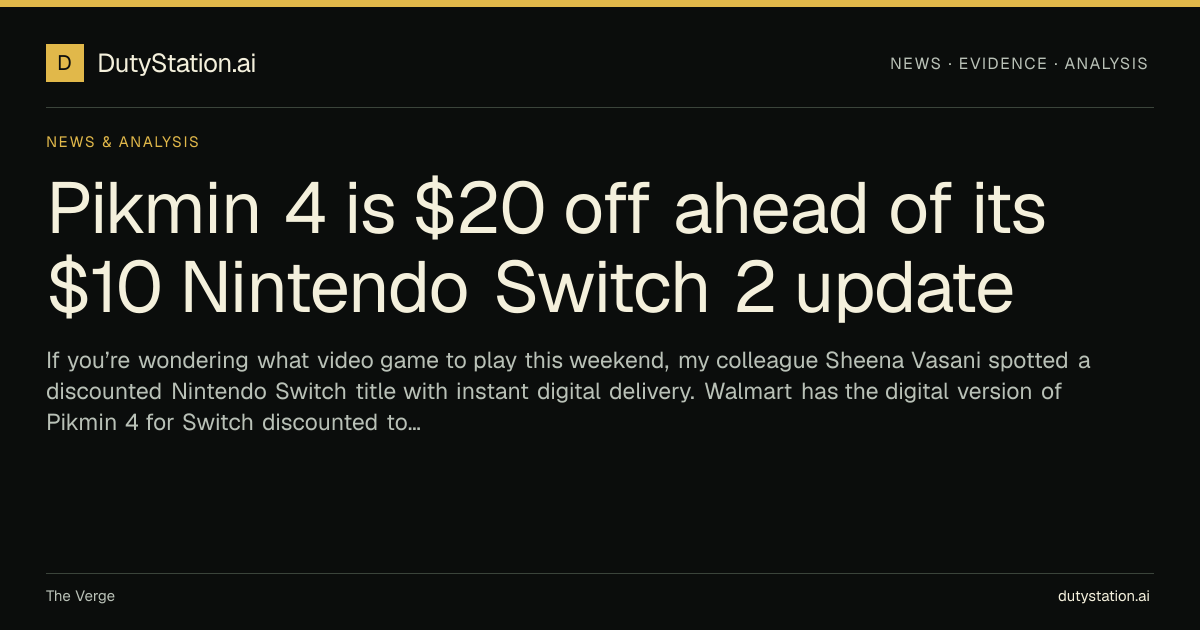 Pikmin 4 is $20 off ahead of its $10 Nintendo Switch 2 update ...