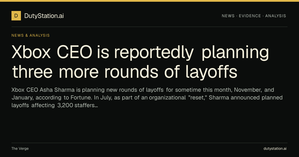 Xbox CEO is reportedly planning three more rounds of layoffs ...